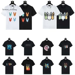 Pyscho Bunny Shirt Summer Casual T-shirt Heren Dames Skelet Rabbit 2024 Nieuw ontwerp Multi-stijl Men Mense Designer T-shirt Paar Korte mouw144 795