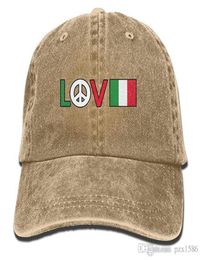 PZX Baseball Cap voor mannen en vrouwen Peace Symbool Italiaanse vlag Men039S Katoen verstelbare jeans cap hoed multicolor optioneel3435040