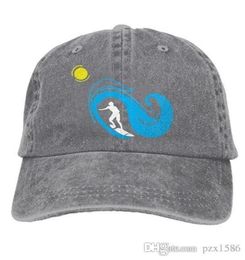 PZX Baseball Cap voor mannen en vrouwen surfen silhouette dames039S katoen verstelbare jeans cap hoed multolor optioneel1752936