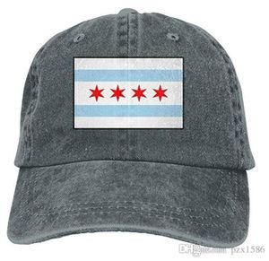 PZX Baseball Cap pour hommes femmes Chicago Flag Men039s Coton Ajustement Cap chapularité Multicolor Facultatif8630744