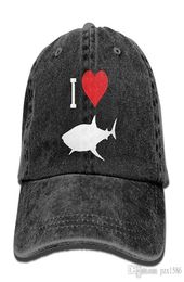 PZX Baseball Cap for Men Women I Love Sharks Heren Cotton Verstelbare denim Cap Hat Multicolor Optional8904211