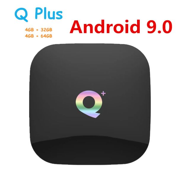 Q Plus TV Box Android 9.0 intelligent Allwinner H6 Quad Core 4 go 32 go 64 go USB3.0 6K 2.4GHz Wifi Google Playstore