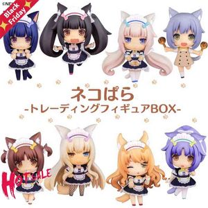 Q Poset Nekopara Chocola Vanille PVC Action Figure Stand Anime Girl Figure Japanse Model Speelgoed Standbeeld Collectie Doll Geschenken X0522