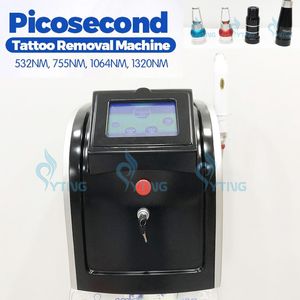 Q Geschakeld nd yag laser picoseconde picolaser tattoo spot spikkel verwijdering pico tweede salon gebruik apparatuur met 4 koppen