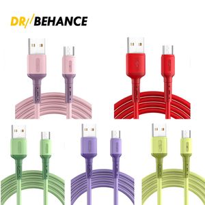 USB -kabels 3a snelle gegevens oplaadlader draad koord vloeistof siliconen kabel 1m