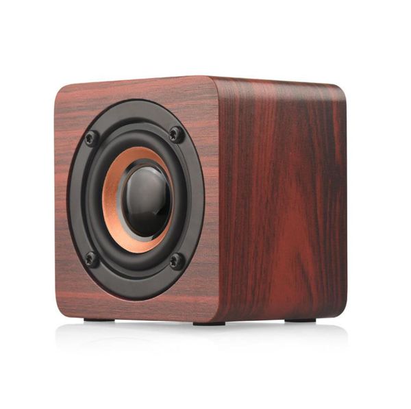 Altavoces portátiles Q1, Mini altavoz Bluetooth de madera, Subwoofer Inalámbrico, barra de sonido potente, altavoces de música para teléfono inteligente y portátil