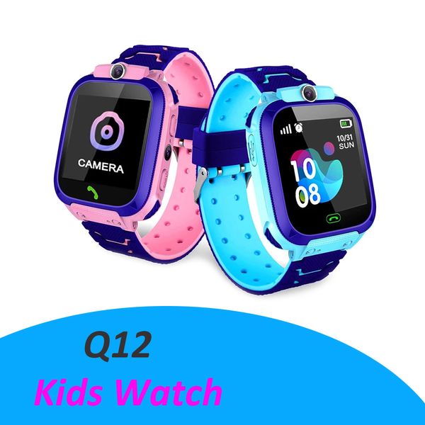 Q12 Reloj inteligente para niños LBS SOS Teléfono Reloj Smartwatch para niños Niños Niñas Pulsera Pulsera Inteligente IP67 Rastreador Relojes para niños
