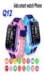 Q12 enfants montre intelligente SOS téléphone montre Smartwatch pour enfants avec carte Sim Po étanche IP67 enfants cadeau pour IOS Android9162817