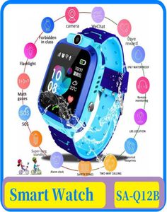 Q12B enfants montre intelligente téléphone montre pour Android IOS vie étanche LBS positionnement 2G carte Sim appel quotidien 8286544220