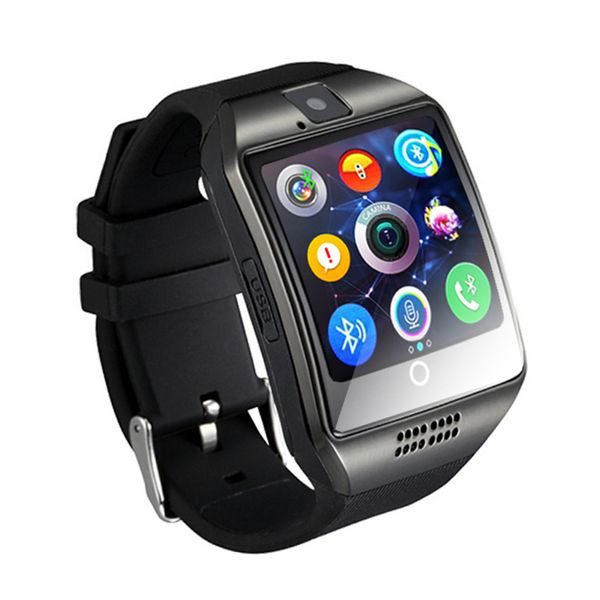 Q18 reloj inteligente Relojes Bluetooth DZ09 Reloj de pulsera con cámara TF Ranura para tarjeta SIM Podómetro Contestar llamada con caja para Android IOS iPhone Samsung