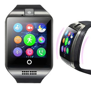 Q18 Smart Watch Bluetooth-polsband Smart Watches TF SIM-kaart NFC met Camera Chat Software Compatibele Android-Cellphones met Retail Box