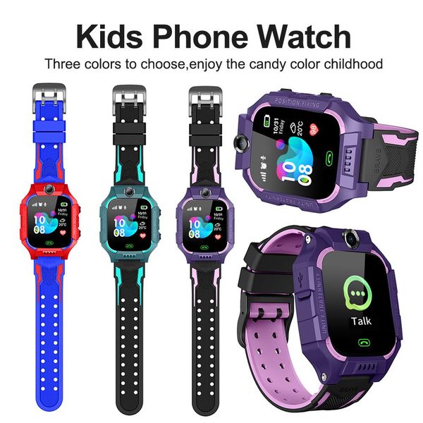 Q19 Kids Smart Watch SOS Camera Smartwatch Smartwatch E12 2G Teléfono Juego de voz de la luz Lluvia de ventaja Monitor remoto Z6