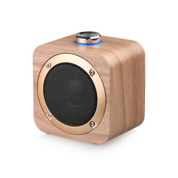 Q1B Mini haut-parleurs portables haut-parleur Bluetooth en bois prise en charge mains libres sans fil lecteur Audio TWS pour tablette PC MP3