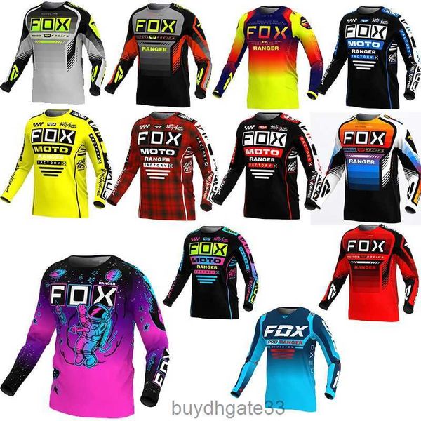 Q1OV T-shirts pour hommes 2024 Racing Downhill Jersey VTT Moto Cyclisme Crossmax Chemise Ciclismo Vêtements pour hommes VTT MX Ranger Fox DH