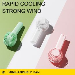 Q2 Portable Oplaadbare ventilator USB -gadgets opladen Cool verwijderbare afneembare handheld mini Outdoor Fans Pocket Folding 4 Colors