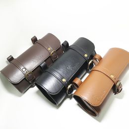 Q392 fietszakken British Retro Motorcycle Saddle Bags Pu Leather Motorbike zijgereedschap Bouch Tail Bag Bagage Moto Universal