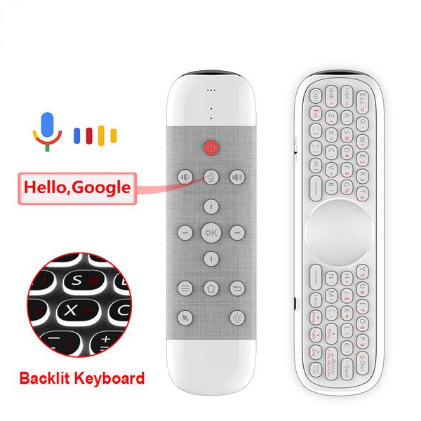Q40 Voice Remote Control 2.4g Mini clavier sans fil avec IR Apprentissage Air Mouse Gyros pour Android TV Box H96 Google Assistant W2