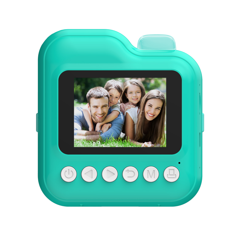 Q6 Children Digital Print Camera 2,4 pouces Écran IPS 24 millions de pixels Mini Portable Caméra vidéo Imprimante instantanée pour enfants Thermal Printing Educational Toys Gift