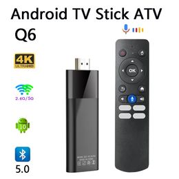 Q6 Mini TV Stick Android 10 Allwinner H313 Quad Core Cortex A53 2 Go 16 Go BT5.2 HD 2.0 4K HDR10 + WiFi H.265 Smart TV Box Box