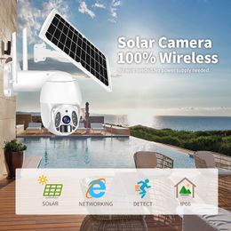 Q6 Kits de cámara inalámbrica Tuya para exteriores Ipsy Sistema de seguridad de audio bidireccional Cámara para el hogar Vigilancia Wifi 4G Cámaras solares 3 millones de píxeles