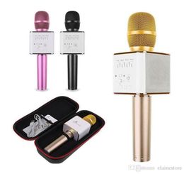 Q7 microphones à main sans fil ktv avec haut-parleur micro microphone de poche pour smartphone lecteur de karaoké portable boîte de vente au détail 2044927