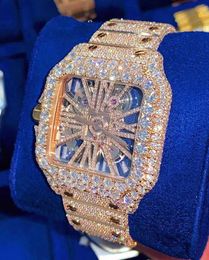 Q780 Polshorloge D66 Luxe herenhorloge 4130 uurwerk horloge voor mannen 3255 montre de luxe Mosang steen ijs VVS1 GIA horloge Diamond horloges polshorlogeNTACE666