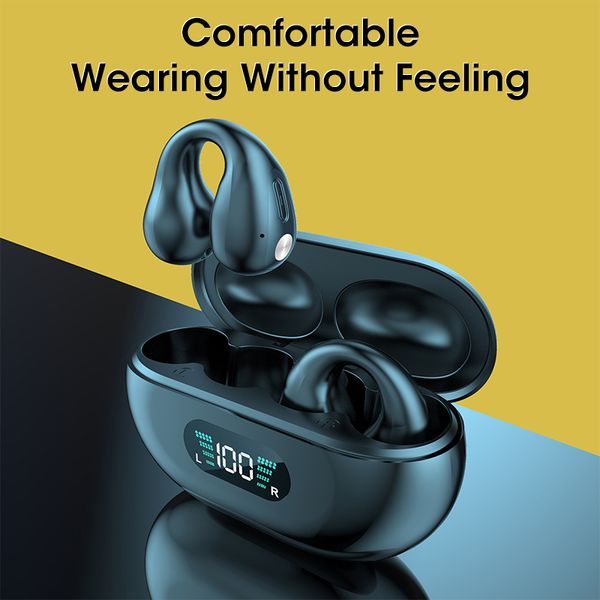 Auriculares Q80 Auriculares Sound Hook Conducción de óseo Pendio inalámbrico Bluetooth TWS Auriculares Auriculares de pendientes Sports Auriculares