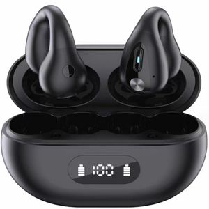 Q80 Auriculares inalámbricos verdaderos Auriculares de oreja abierta Bluetooth 5.2 Auriculares de conducción de hueso de Sport Sport con pantalla de batería