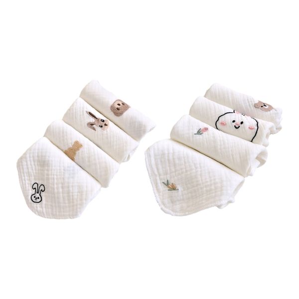 Q81A serviette d'allaitement douce pour nouveau-nés tout-petits garçons filles forte absorbant coton essuyant main tissu salive serviette mouchoir