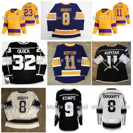 Q888 Anze Kopitar Hockey Jersey Team Classics Jonathan Quick Wayne Gretzky Drew Doughty Adrian Kempe Gabriel Vilardi Tobias Bjornfot Trevor Moore