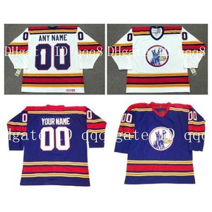 Q888 Aangepaste vintage Kansas City Scouts Jerseys New England Personalisatie Ice Hockey Jerseys Stitched elke naam Nummer Grootte S-XXXXLl