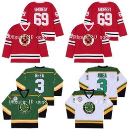 Q888 Shoresy Letterkenny Ierse tv-serie De Boss Rhea Goon-film St John's Shamrocks Green White Red Hockey Jerseys Grootte M-XXXL