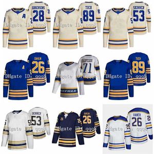 q888 Maglia da hockey Victor Olofsson 2022 Heritage Classic Rasmus Dahlin Alex Tuch Jeff Skinner Ukko-Pekka Luukkonen Cody Eakin Owen Power Tage