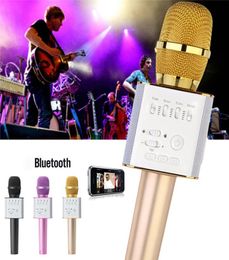 Q9 Bluetooth draadloze microfoon Handheld met luidsprekermicrofoon Karaoke Zingen Platenspeler KTV voor iPhone 7 Plus Samsung met Packag1249822