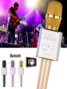 Q9 Bluetooth draadloze microfoon Handheld met luidsprekermicrofoon Karaoke Zingen Platenspeler KTV voor iPhone 7 Plus Samsung met Packag4209652