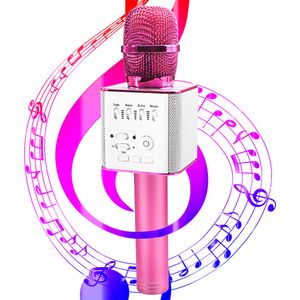 Microphone de téléphonie mobile sans fil Microphone Q9 avec sac portable MIC WS858 Mamionnage de karaoké à la maison