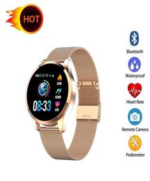 Q9 Smart Watch Imperproof Message Call Rappel Smartwatch Men Heart Care Monitor Monitor Fashion Fitness Tracker pour iPhone Android Cell 9392037