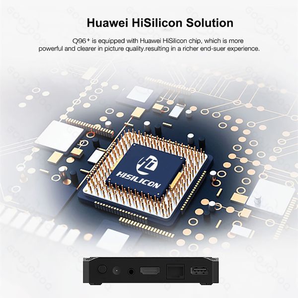 Q96 + Smart TV Box para HUAWEI Hisilicon Core 2.4G5G Dual WiFi Android 9.0 Sets Top Box 4K Youtube Media Player IPTV Box
