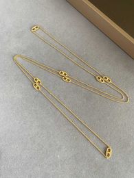 Colliers de pendentif de luxe de la mode QBFQ Colliers de luxe Nouveau collier de nez long Pig pour femmes en été petite et haute chaîne de pulls en couches