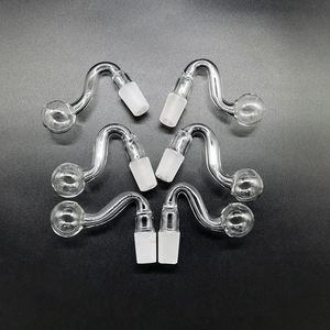 QBsomk Gebogen Glas Olie Brander Dikke Pyrex Waterpijp 10mm 14mm 18mm Mannelijke Vrouwelijke Grote Kom OD Ca. 30mm Tabak Droge Kruid Oliën Branders Voor Waterpijp Waterpijpen Rook Accessoire