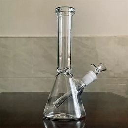 QBsomk Hookahs Beaker Bong avec des conduites d'eau de base d'épaisseur d'attrape-glace pour fumer des bangs en verre simples