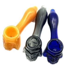 Qbsomk Pyrex Brûleur À Huile Pipes Cuillère Crâne Pipes En Verre Pipe À Main En Verre Pipes À Fumer Tabac Herbe Sèche Pour Silicone Bong Verre Bubbler