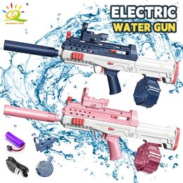 QBZ95 Electric Automatic Firing Water Storage Gun portable Shooting Game Summer Outdoor Beach Water Fight Fantasy Toys for Child 240420