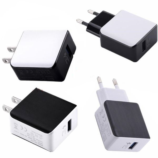 QC 3.0 Chargeur rapide USB Charge rapide 5V 3A 9V 2A Adaptateur secteur de voyage mural Charge rapide Prise US EU pour iPhone 7 8 X Samsung S8 S9 Plus, etc.