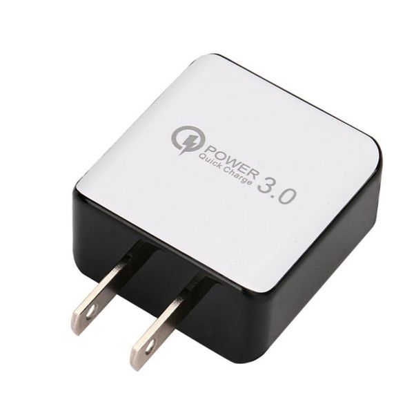 QC 30 Cargador de pared rápido USB CARGA RÁPIDA 5V 3A 9V 2A Adaptador de potencia de viaje Carga rápida US EU EU CON EL iPhone 7 8 X Samsung Huawe4175814