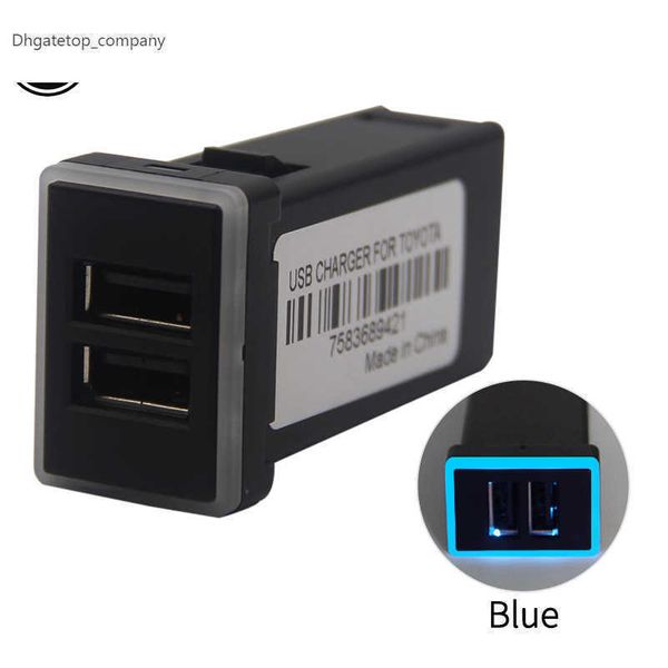 QC3.0 chargeur de voiture double Ports USB téléphone Charge rapide PDA DVR adaptateur câble Plug Play pour voitures de la série Toyota