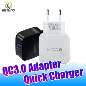 Qc3.0 CE FCC ROHS gecertificeerd snel opladen USB Power Adapter EU US Plug Wall Charger voor iPhone 12 Samsung Note 20 Izeso