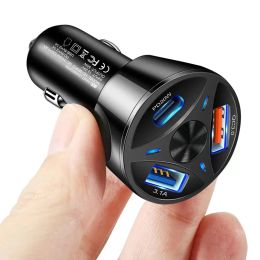 QC3.0 USB C Fast rapide Charger Car Chargeur PD 20W Adaptateur de chargeur de téléphone pour la voiture pour Samsung S23 S24 iPad iPhone 14 15 Pro Max Android Phone