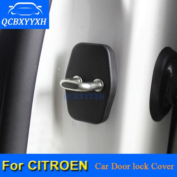 QCBXYYXH 4 unids/lote ABS cubiertas protectoras de cerradura de puerta de coche para Citroen C4 Aircross DS3 DS4 DS5 C4L C5 C3-XR c-elysee Quatre Picasso