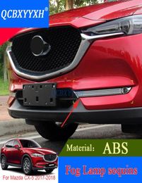 QCBXYYXH CarStyling 2 uds ABS cubierta embellecedora de luz antiniebla delantera para Mazda CX5 2017 2018 lámpara antiniebla trasera accesorios de lentejuelas externas 7206092